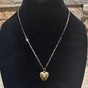 Gold Heart Versace Pendant Necklace